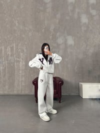 Daniel Beyaz Kapüşonlu Üç İplik Şardonlu Muadil Eşofman TakımGausTAKIMGU00904362