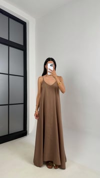 Vizon  Ayarlanabilir Askılı Astarlı Tencel Elbise Gaus00690GausDressesGU1002595