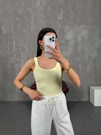 Sarı Askılı Crop Gaus00220GausCROPGU1001550