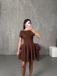 Jesa Kahve Tasarım Mini ElbiseGausELBİSEGU100494