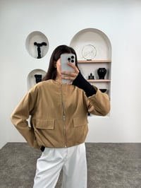 MD Camel Astarlı Fermuarlı Muadil Bomber CeketGausCEKETGU008986
