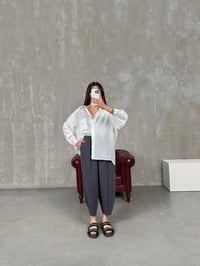 Orfi Antrasit Çımalı Tensel Şalvar PantolonGausPANTOLONGU100720