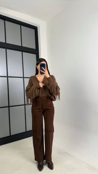 Kahve Süet Muadil Pantolon GAUS-00775GAUSPANTOLONGAUS-00775