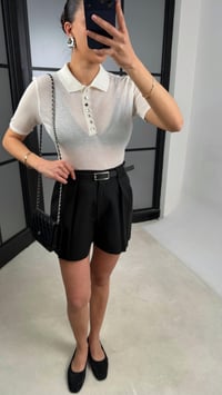 Siyah Kemerli Şort GAUS-01323GAUSŞORTGAUS-01323