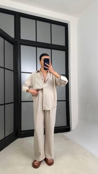 Taş MD Muadil Gömlek Beli Lastikli Pantolon Tencel Takım GAUS-01278GAUSSuitsGAUS-01278