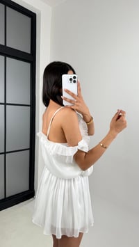 Beyaz Ayarlanabilir Askılı Parlak Şifon Tasarım Tulum Gaus00620GausTULUMGU1002448