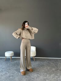 Li Vizon Crop Pantolon Triko Takım GausTAKIMGU002485