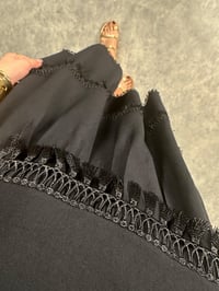 Siyah Püsküllü Sıfır Kol Keten ElbiseGausELBİSEGU008467