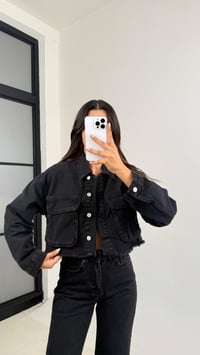 Füme ZR Model Cep Detaylı Crop Denim Ceket GAUS-0078GAUSJacketsGAUS-0078