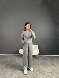 Gri Simli Triko İkili TakımGausTAKIMGU004291