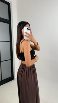 Kahve Beli Lastikli Modal Kumaş Pantolon Gaus00668GausPANTOLONGU1002545