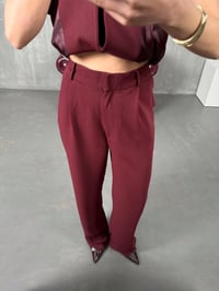 Jasmin Bordo Premium Asimetrik Yelekli TakımGausTAKIMGU100345