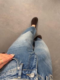 Lera Mavi Eskitme Wide Leg Jean GausDENİM PANTOLONGU100144