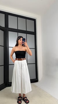 Beyaz Kemerli Etek Pantolon GAUS-01571GAUSPANTOLONGAUS-01571