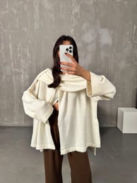 Rase Ekru Atkılı HırkaGausHIRKAGU00903857
