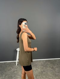 Haki U Yaka Salaş Sıfır Kol TshirtGausTSHIRTGU008374