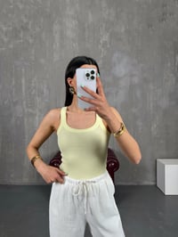 Sarı Askılı Crop Gaus00220GausCROPGU1001550