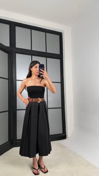 Siyah Kemerli Etek Pantolon GAUS-01571GAUSPANTOLONGAUS-01571