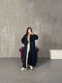 Nivera Siyah Oversize Premium Uzun HırkaGausHIRKAGU00904278