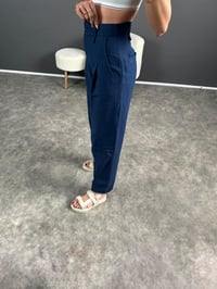 Lovas Lacivert Lux Kalite Keten PantolonGausPANTOLONGU004586