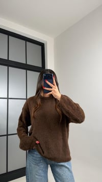 Kahve Yumuşak Dokulu Triko Kazak GAUS-00967GAUSSweaterGAUS-00967