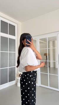 Beyaz Balon Model Bluz GAUS-01643GAUSBlouseGAUS-01643