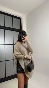 Vizon Balıkçı Yaka Asimetrik Kesim Kazak GAUS-00952GAUSKAZAKGAUS-00952