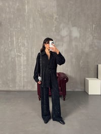 Gusta Siyah Taşlı Parlak TakımGausTAKIMGU00903905