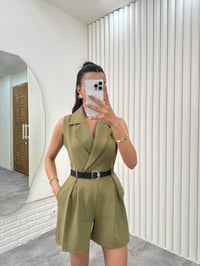 Haki V Yaka Kemerli Cepli Tulum Gaus00307GausTULUMGU1001702