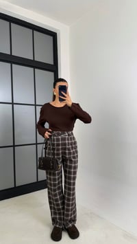 Kahve Cepli Ekoseli Pantolon GAUS-00806GAUSPANTOLONGAUS-00806