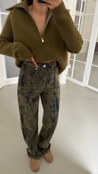 Yeşil ZR Model Kadife Tasarım Jean GAUS-02170GAUSDenim PantsGAUS-02170