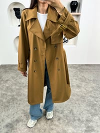 Hana Kahve Premium Kemerli Astarlı Muadil TrençkotGausKABANGU0090351