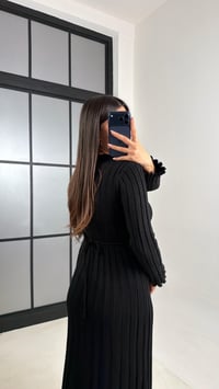 Siyah Kuşak Detaylı Triko Elbise GAUS-00812GAUSELBİSEGAUS-00812