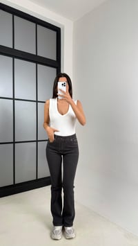 Antrasit Eskitmeli Flare Jean GAUS-00480GAUSDENİM PANTOLONGAUS-00480