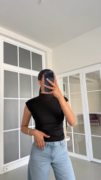 Siyah Balıkçı Yaka Basic Bluz GAUS-01688GAUSBLUZGAUS-01688