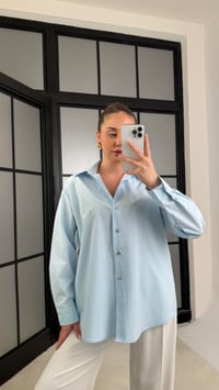 Mavi Oversize Poplin Gömlek GAUS-01202GAUSGÖMLEKGAUS-01202