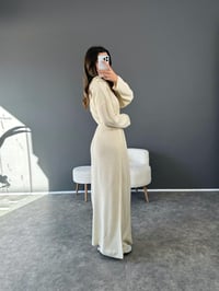 Meliora Ekru Maxi İp Kemerli Triko ElbiseGausELBİSEGU002949