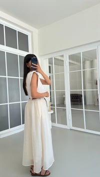 Krem TWST Model Kemerli Elbise GAUS-01697GAUSELBİSEGAUS-01697