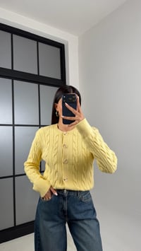 Sarı Örgülü Triko Hırka GAUS-00579GAUSHIRKAGAUS-00579