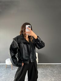 Boia Parlak Siyah Taşlı CeketGausCEKETGU002480