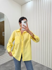 Sarı Cep İşlemeli Gömlek Gaus00336GausGÖMLEKGU1001779