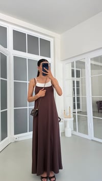 Kahve Atlet Detaylı Tasarım Elbise GAUS-01737GAUSELBİSEGAUS-01737