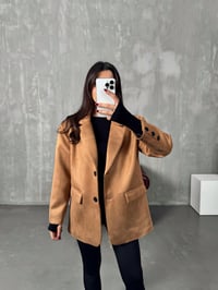 Berta Camel Astarlı Süet CeketGausCEKETGU00903960