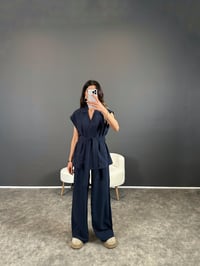 Liu Lacivert Zr Model Yelekli İkili TakımGausTAKIMGU004438