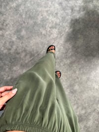 MD Haki Beli Lastikli Cepli Tensel Rahat Dokuma Muadil PantolonGausPANTOLONGU008775