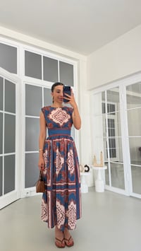 Çok Renkli Vintage Elbise GAUS-01859GAUSELBİSEGAUS-01859