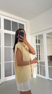 Sarı Çıtçıt Düğmeli Yelek GAUS-01815GAUSYELEKGAUS-01815