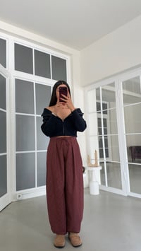 Kırmızı Kareli Paçası Ayarlanabilir Kareli Pantolon GAUS-02194GAUSPANTOLONGAUS-02194