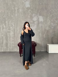 Rila Antrasit Hırkalı Triko Elbise İkili TakımGausELBİSEGU00904034