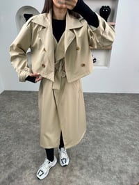 Espe Taş Premium Astarlı İkili Sihirli TrençkotGausKABANGU0090344